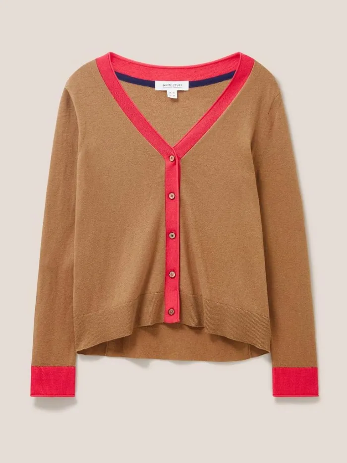 Women KNITWEAR White Stuff SALLY SMART CARDI Deep Brown Women KNITWEAR White Stuff SALLY SMART CARDI Deep Brown