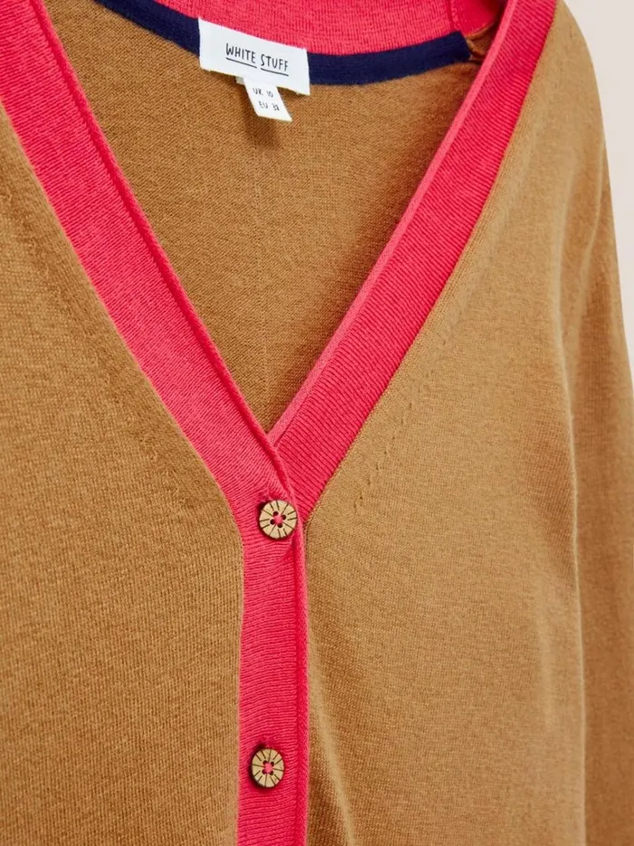 Women KNITWEAR White Stuff SALLY SMART CARDI Deep Brown Women KNITWEAR White Stuff SALLY SMART CARDI Deep Brown