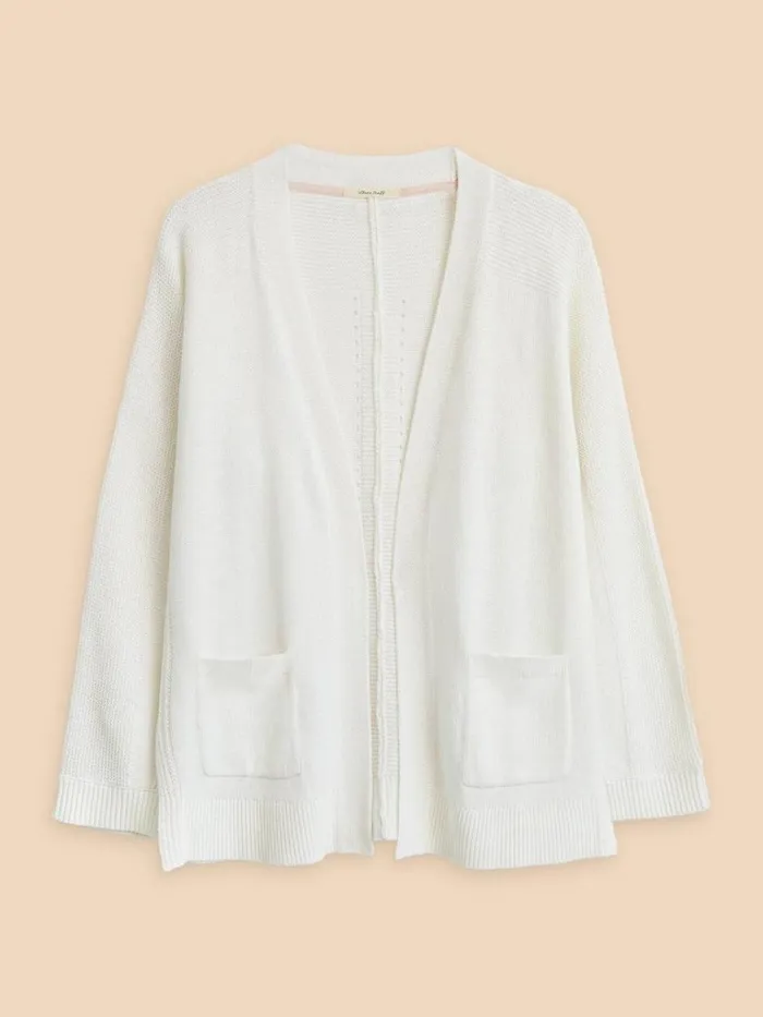 Women KNITWEAR White Stuff Tiana Cardi Natural White Women KNITWEAR White Stuff Tiana Cardi Natural White