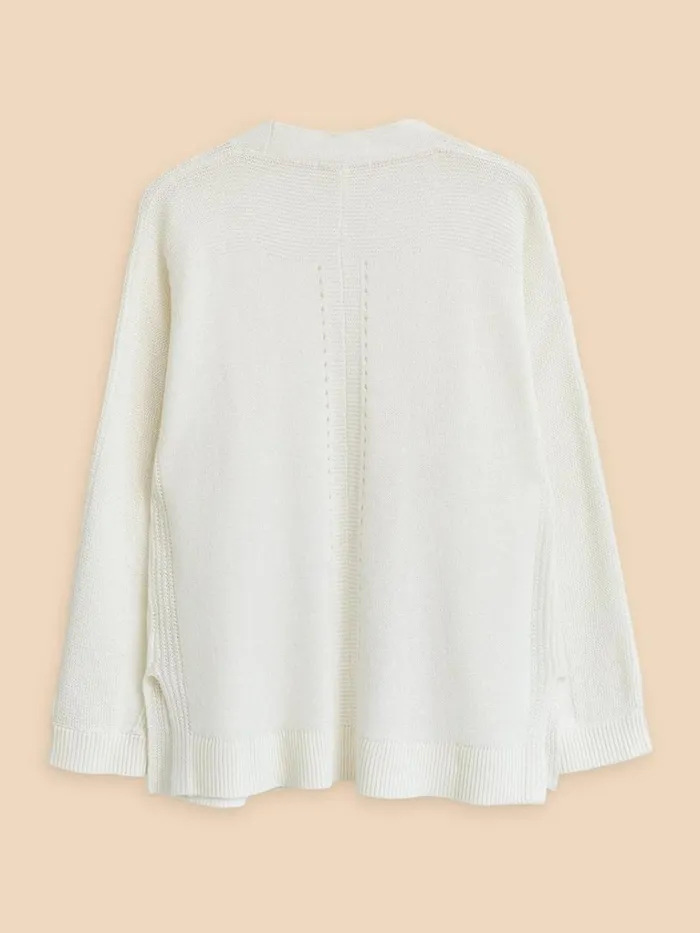 Women KNITWEAR White Stuff Tiana Cardi Natural White Women KNITWEAR White Stuff Tiana Cardi Natural White