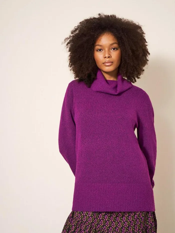 Women KNITWEAR White Stuff WAVERLY JUMPER Mid Purple Women KNITWEAR White Stuff WAVERLY JUMPER Mid Purple