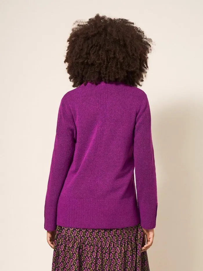 Women KNITWEAR White Stuff WAVERLY JUMPER Mid Purple Women KNITWEAR White Stuff WAVERLY JUMPER Mid Purple