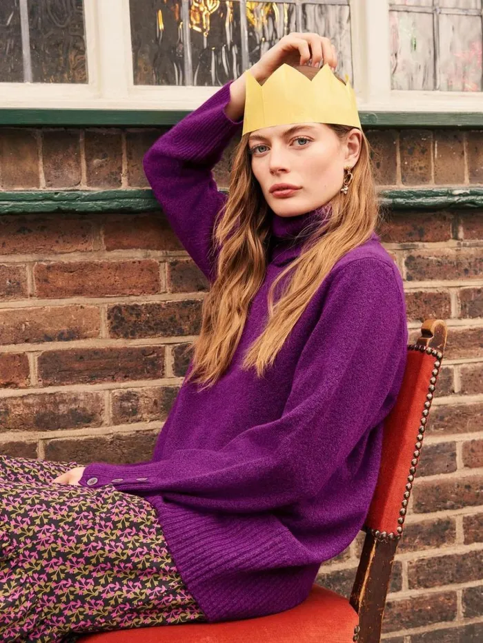 Women KNITWEAR White Stuff WAVERLY JUMPER Mid Purple Women KNITWEAR White Stuff WAVERLY JUMPER Mid Purple