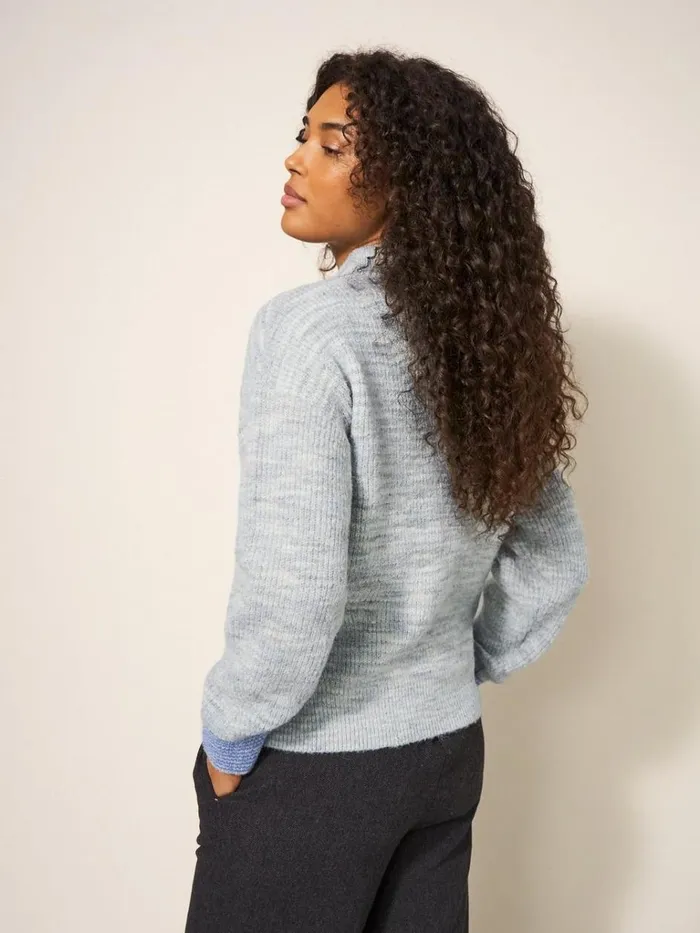 Women KNITWEAR White Stuff WEEKEND BOMBER Grey Marl Women KNITWEAR White Stuff WEEKEND BOMBER Grey Marl