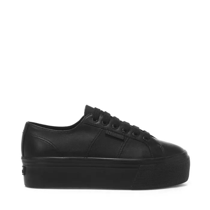 Women Lady Shoes Woman 2790 NAPPA Wedge FULL BLACK Superga Platform