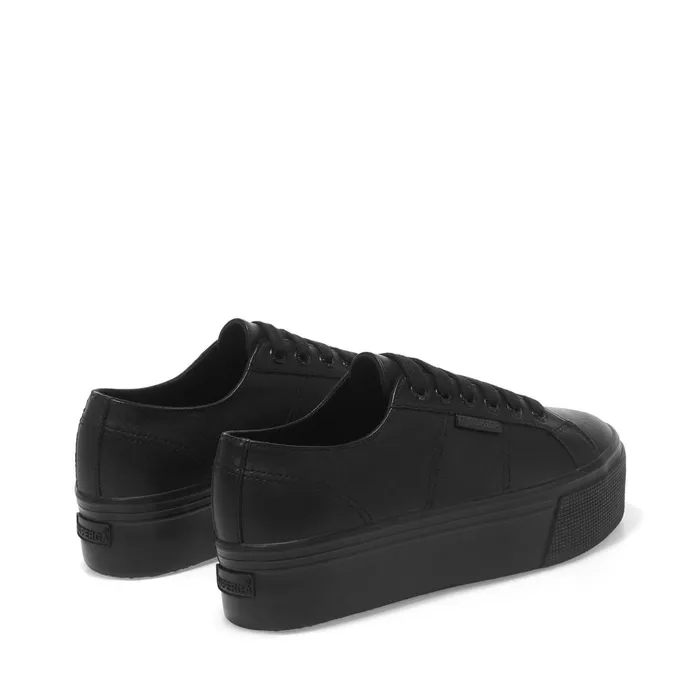 Women Lady Shoes Woman 2790 NAPPA Wedge FULL BLACK Superga Platform