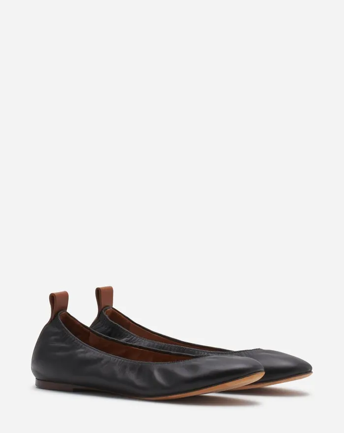 Women Lanvin Ballerinas The Leather Ballerina Flat Black