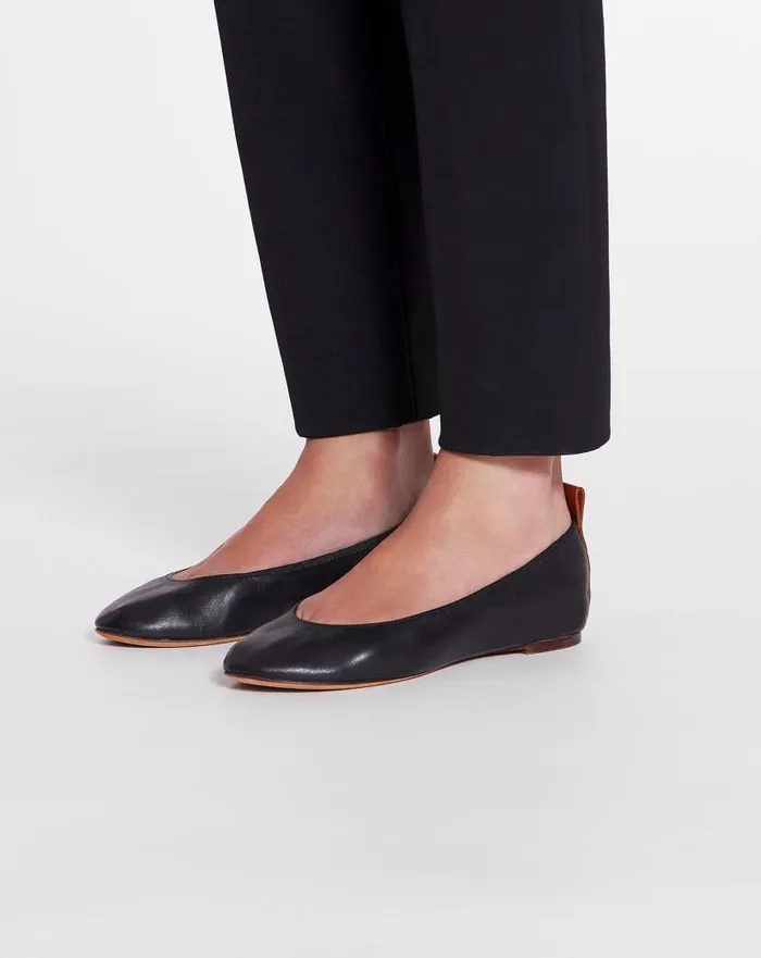 Women Lanvin Ballerinas The Leather Ballerina Flat Black