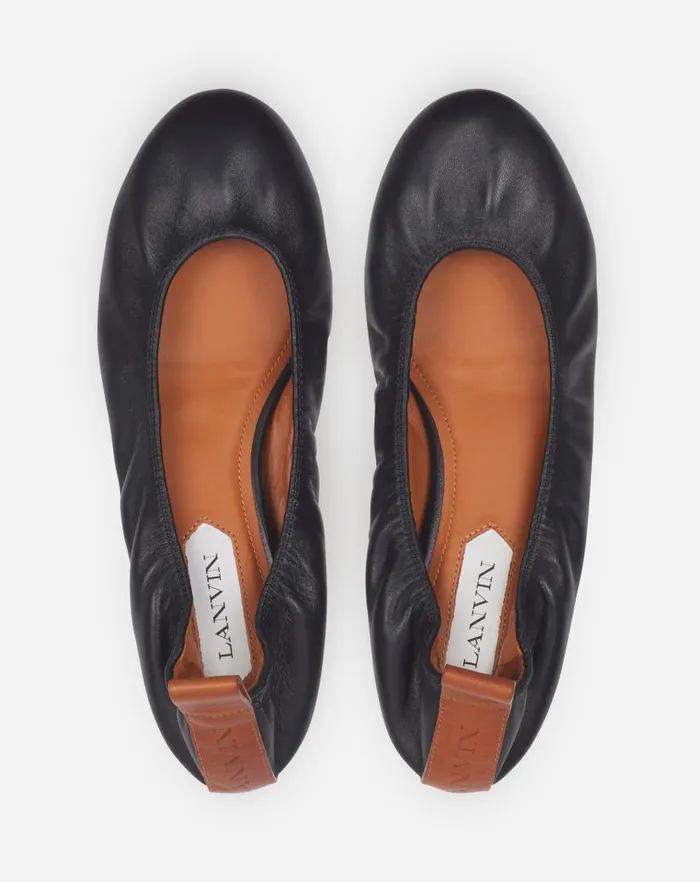 Women Lanvin Ballerinas The Leather Ballerina Flat Black