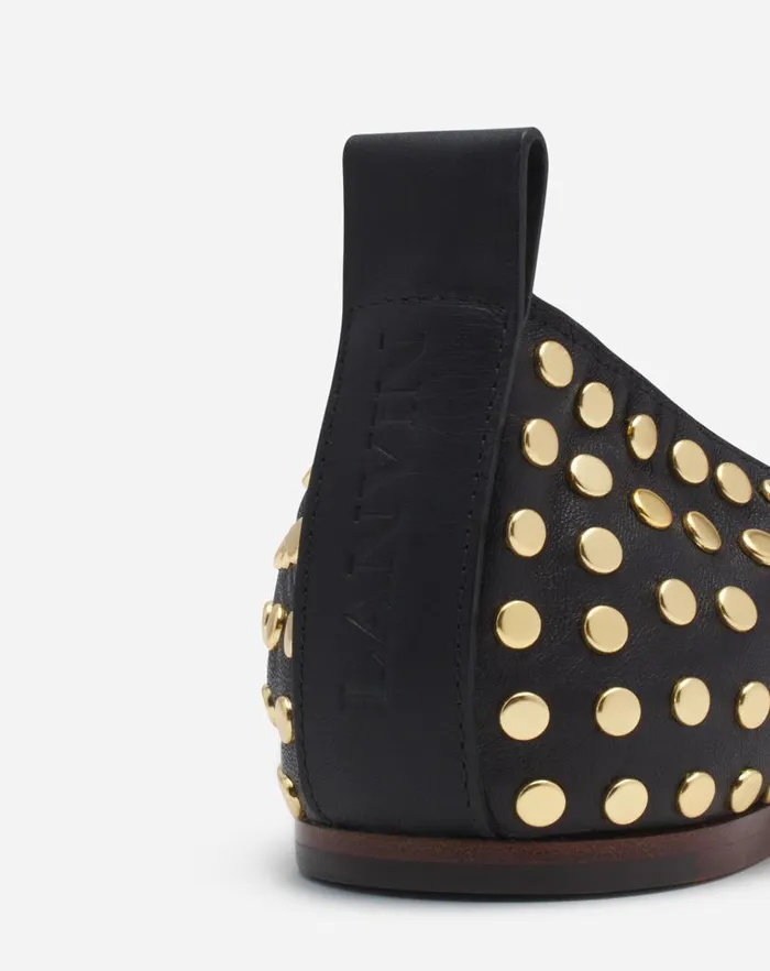Women Lanvin Ballerinas The Leather Ballerina Flat With Studs Black