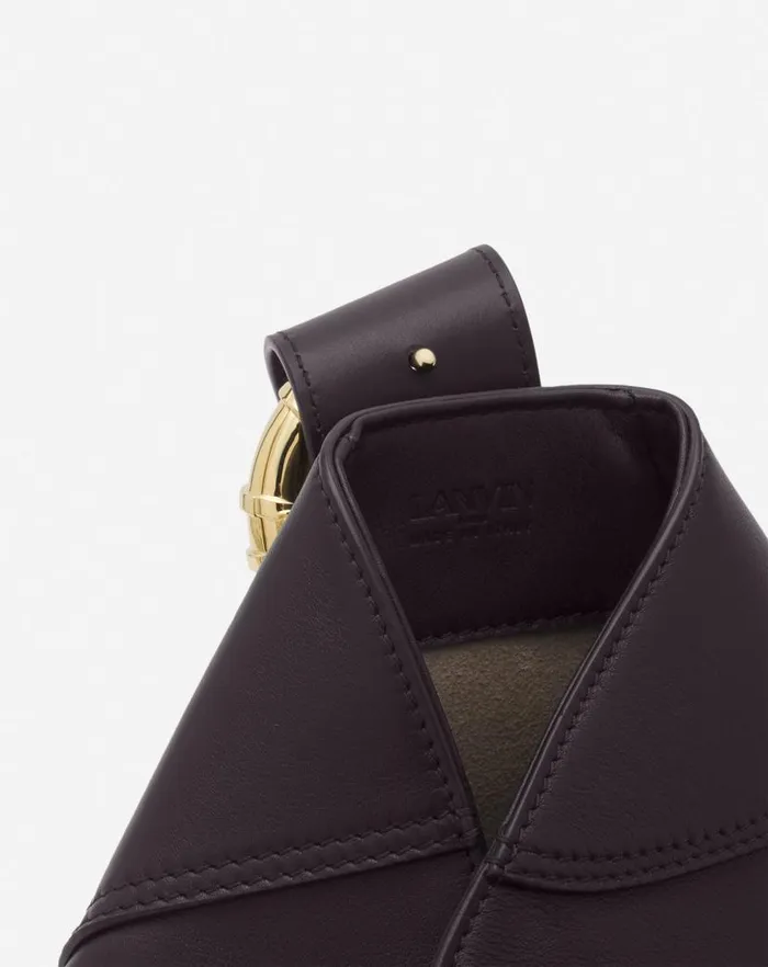 Women Lanvin Crossbody Bags and Shoulder Bags Leather Melodie Hobo Bag Amarena