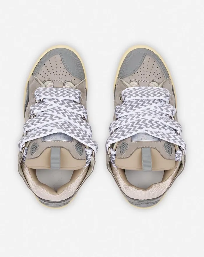 Women Lanvin Sneakers Leather Curb Sneakers Grey 2 Women Lanvin Sneakers Leather Curb Sneakers Grey 2