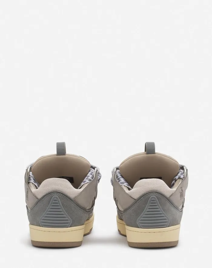Women Lanvin Sneakers Leather Curb Sneakers Grey 2 Women Lanvin Sneakers Leather Curb Sneakers Grey 2