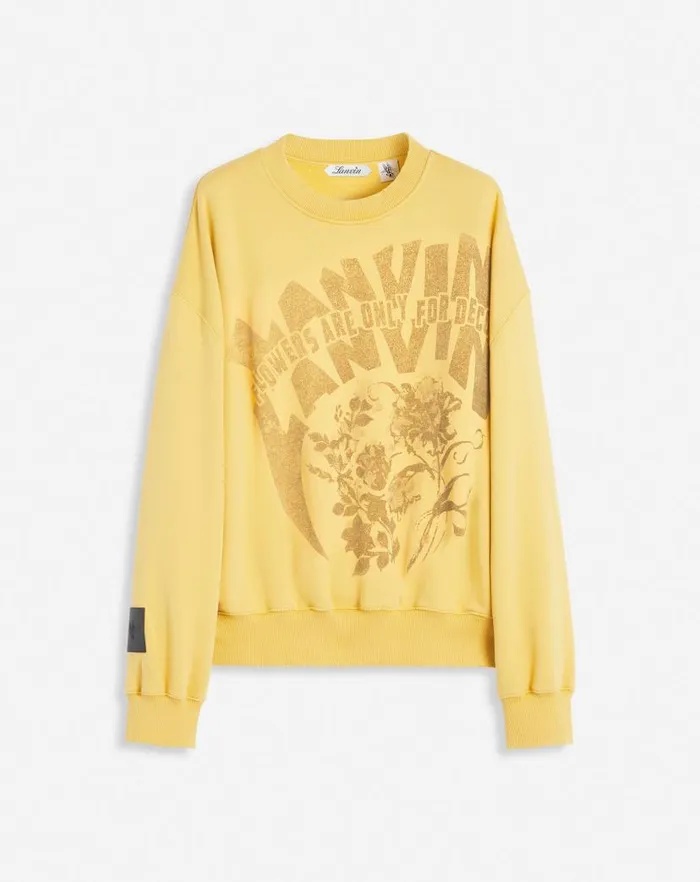 Women Lanvin TShirts and Sweatshirts Lanvin X Future Unisex Loosefit Printed Sweatshirt Corn Women Lanvin TShirts and Sweatshirts Lanvin X Future Unisex Loosefit Printed Sweatshirt Corn