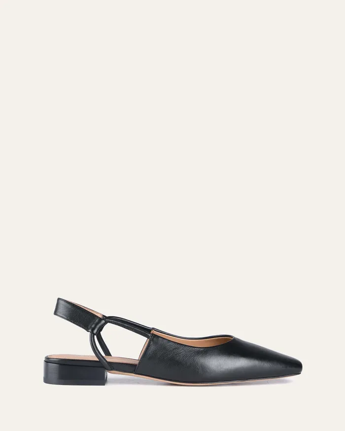 Women Larissa dress flats black leather DRESS jomercer