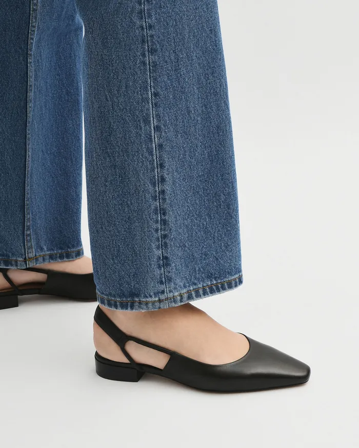 Women Larissa dress flats black leather DRESS jomercer Women Larissa dress flats black leather DRESS jomercer