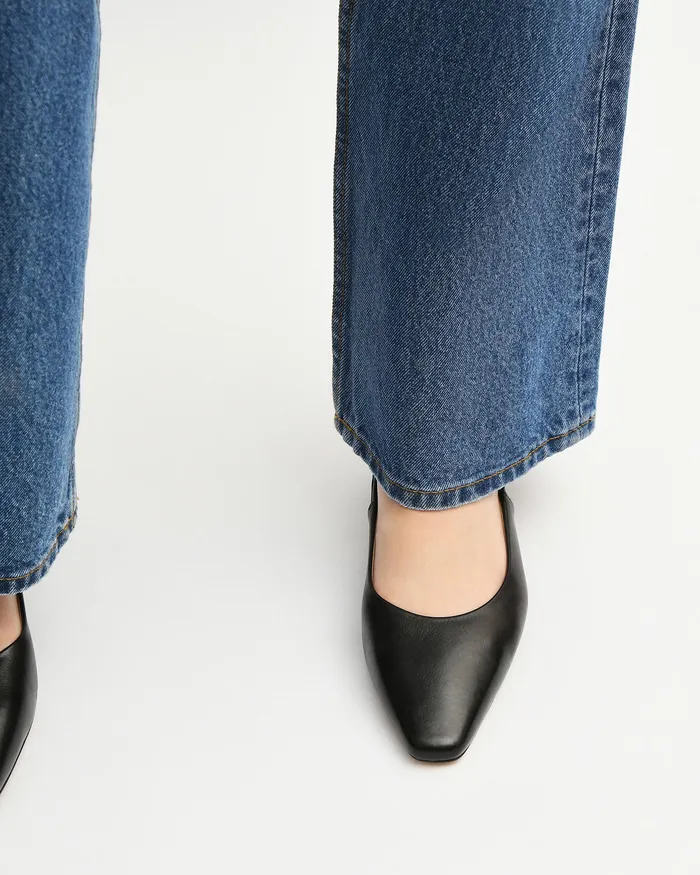 Women Larissa dress flats black leather DRESS jomercer Women Larissa dress flats black leather DRESS jomercer