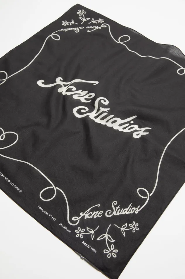Women Light Print Scarf Blackwhite Acne Studios Scarves