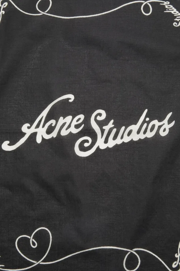 Women Light Print Scarf Blackwhite Acne Studios Scarves