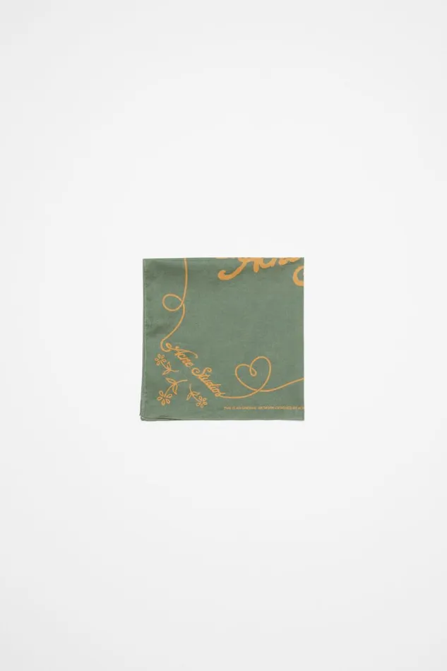 Women Light Print Scarf Greenhoney Yellow Acne Studios Scarves