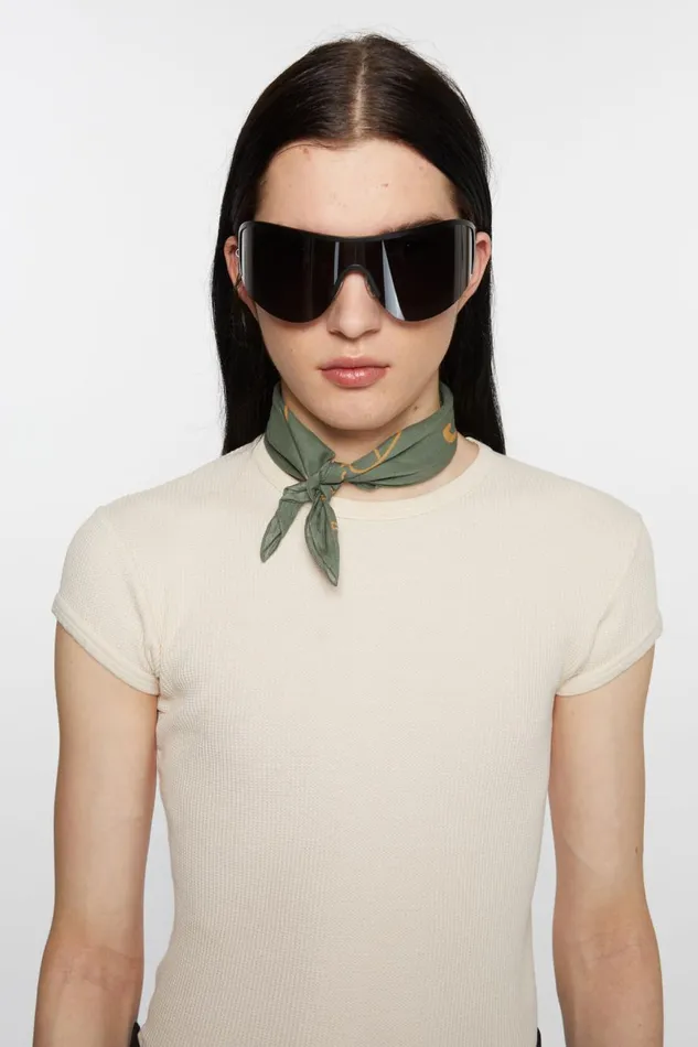 Women Light Print Scarf Greenhoney Yellow Acne Studios Scarves