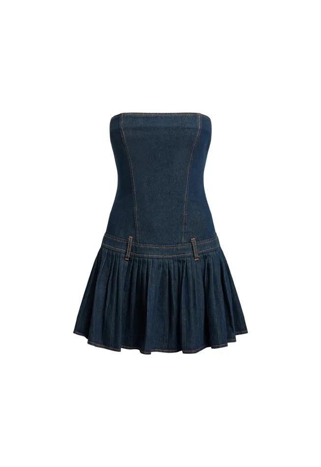 Women Lioness Fashion Denim IN BLOOM MINI DRESS Indigo Women Lioness Fashion Denim IN BLOOM MINI DRESS Indigo