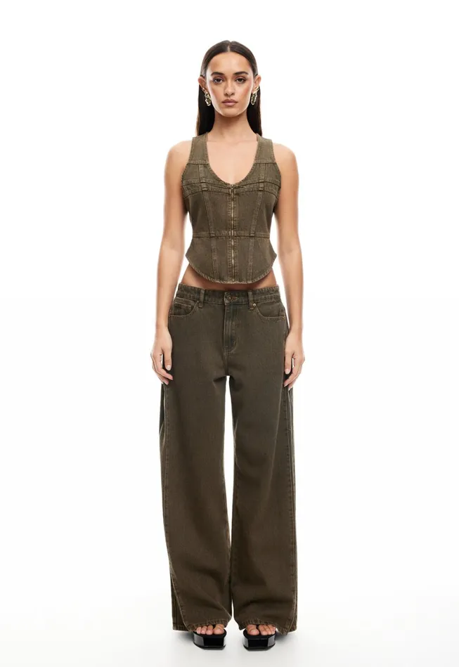 Women Lioness Fashion Denim WESTWOOD TOP Petrol Women Lioness Fashion Denim WESTWOOD TOP Petrol