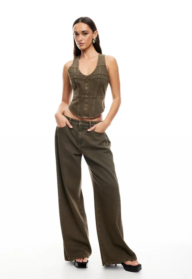 Women Lioness Fashion Denim WESTWOOD TOP Petrol Women Lioness Fashion Denim WESTWOOD TOP Petrol