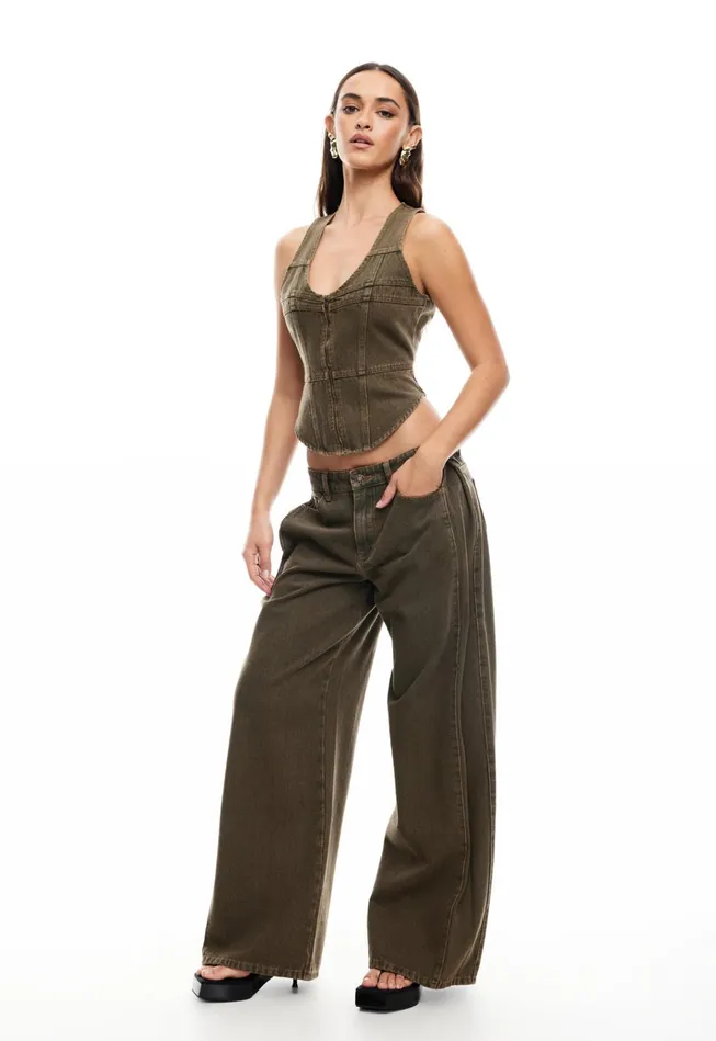 Women Lioness Fashion Denim WESTWOOD TOP Petrol Women Lioness Fashion Denim WESTWOOD TOP Petrol