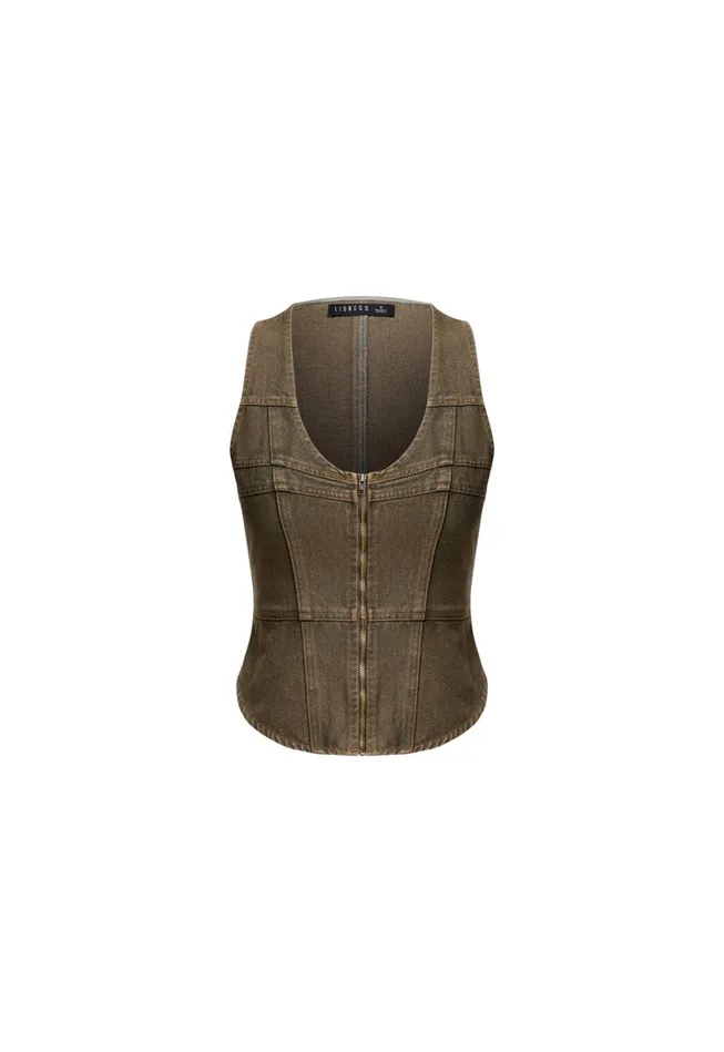 Women Lioness Fashion Denim WESTWOOD TOP Petrol Women Lioness Fashion Denim WESTWOOD TOP Petrol