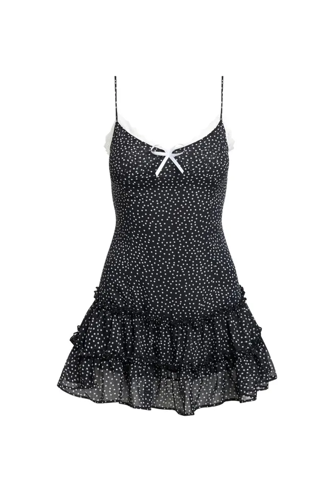 Women Lioness Fashion Dresses YVES MINI DRESS Onyx Polka Women Lioness Fashion Dresses YVES MINI DRESS Onyx Polka