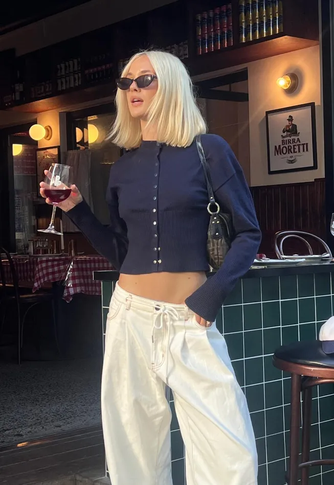 Women Lioness Fashion Outerwear HEAD IN THE CLOUDS CARDIGAN Navy Women Lioness Fashion Outerwear HEAD IN THE CLOUDS CARDIGAN Navy