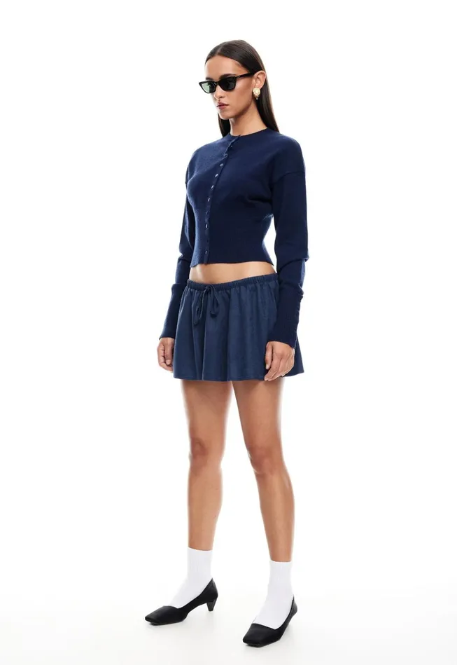 Women Lioness Fashion Outerwear HEAD IN THE CLOUDS CARDIGAN Navy Women Lioness Fashion Outerwear HEAD IN THE CLOUDS CARDIGAN Navy