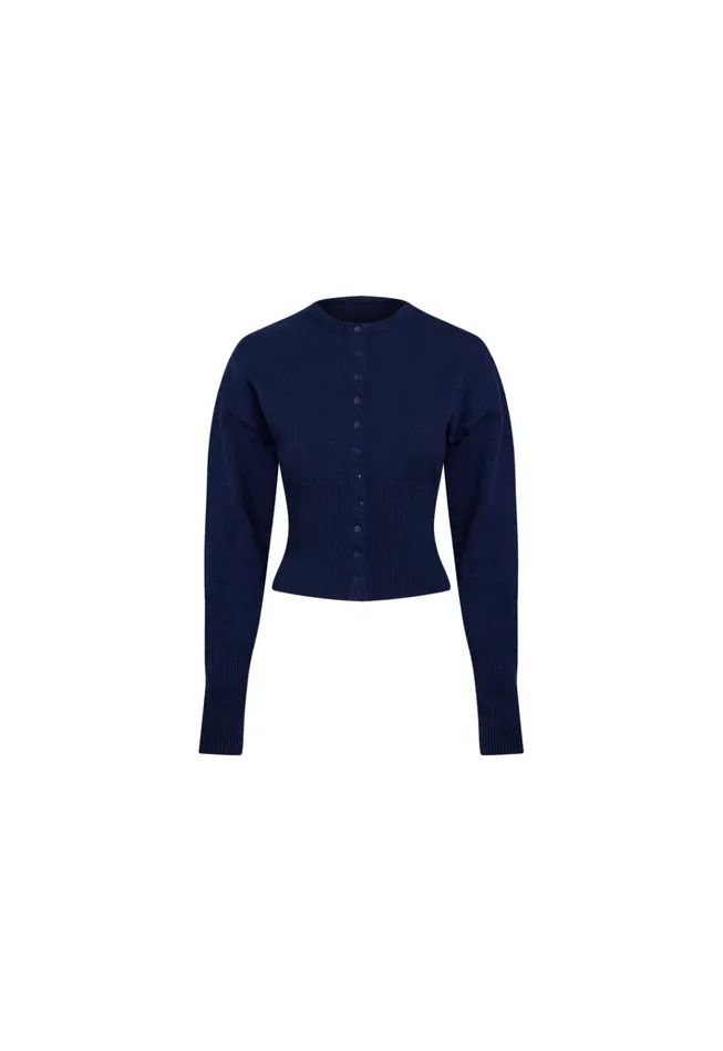 Women Lioness Fashion Outerwear HEAD IN THE CLOUDS CARDIGAN Navy Women Lioness Fashion Outerwear HEAD IN THE CLOUDS CARDIGAN Navy