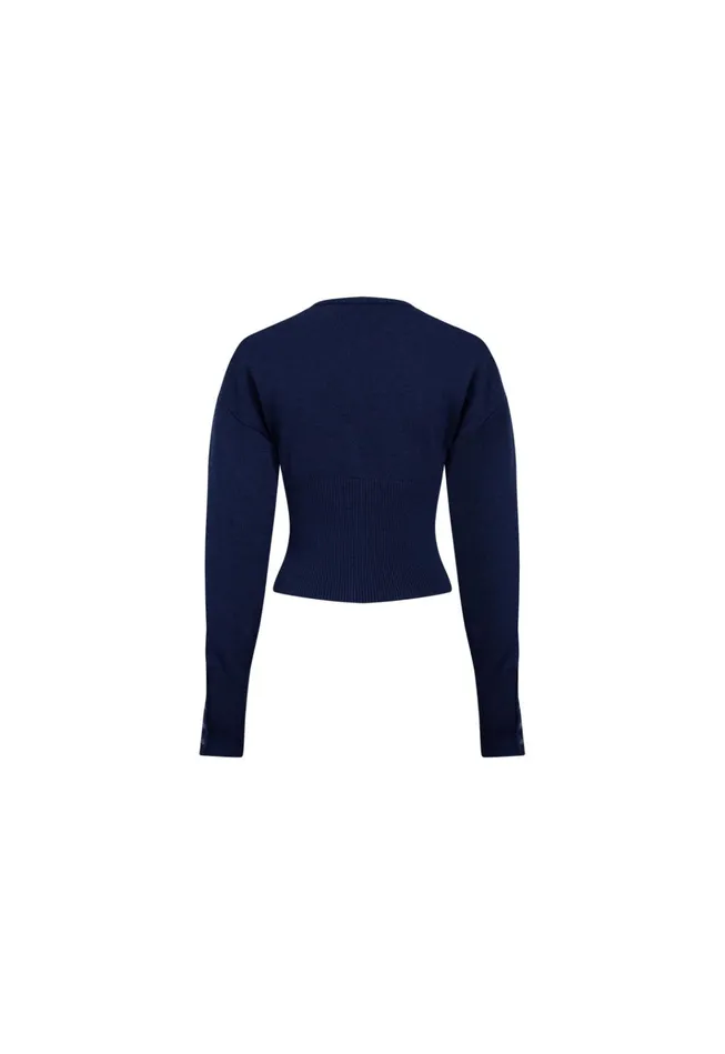 Women Lioness Fashion Outerwear HEAD IN THE CLOUDS CARDIGAN Navy Women Lioness Fashion Outerwear HEAD IN THE CLOUDS CARDIGAN Navy