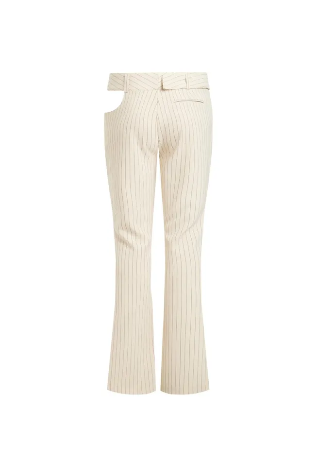 Women Lioness Fashion Pants YVES PANT Cream Pinstripe Women Lioness Fashion Pants YVES PANT Cream Pinstripe