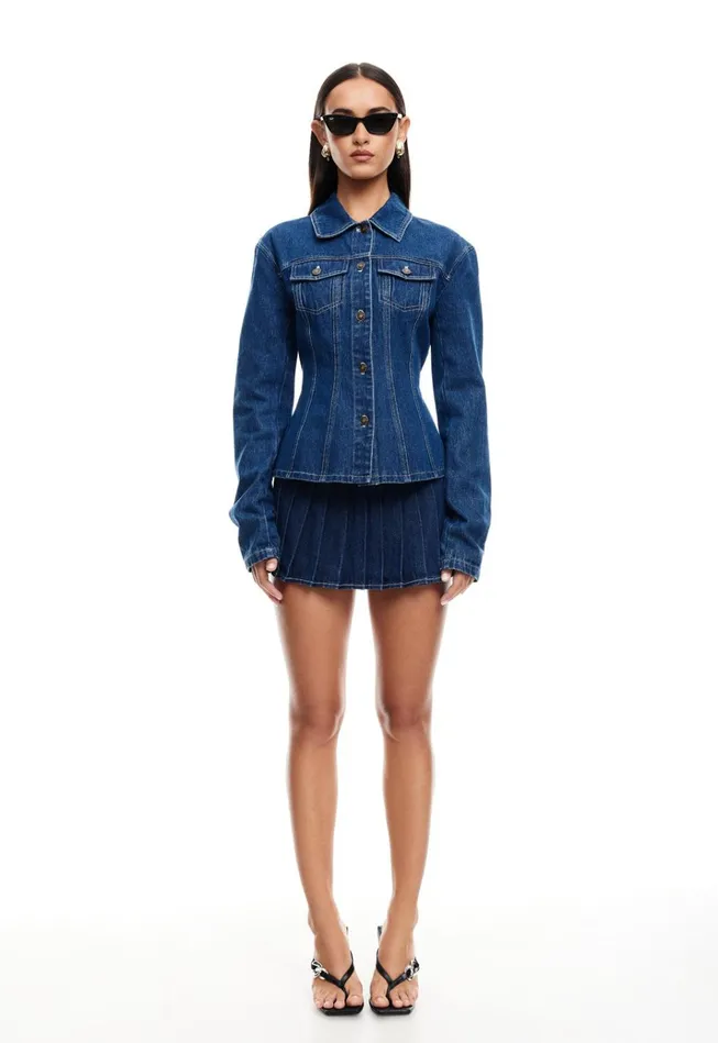 Women Lioness Fashion Shorts RIDER MINI SKORT Blue Denim Women Lioness Fashion Shorts RIDER MINI SKORT Blue Denim