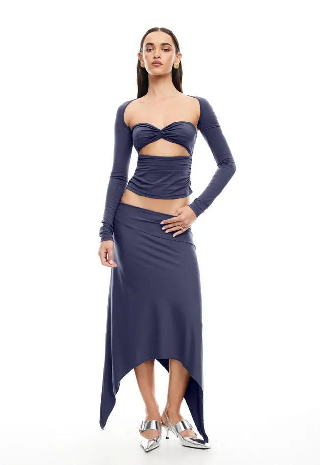 Women Lioness Fashion Skirts CHERIE MIDI SKIRT Mineral Women Lioness Fashion Skirts CHERIE MIDI SKIRT Mineral