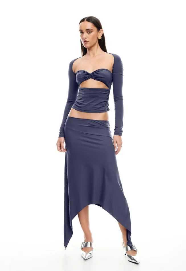 Women Lioness Fashion Skirts CHERIE MIDI SKIRT Mineral Women Lioness Fashion Skirts CHERIE MIDI SKIRT Mineral