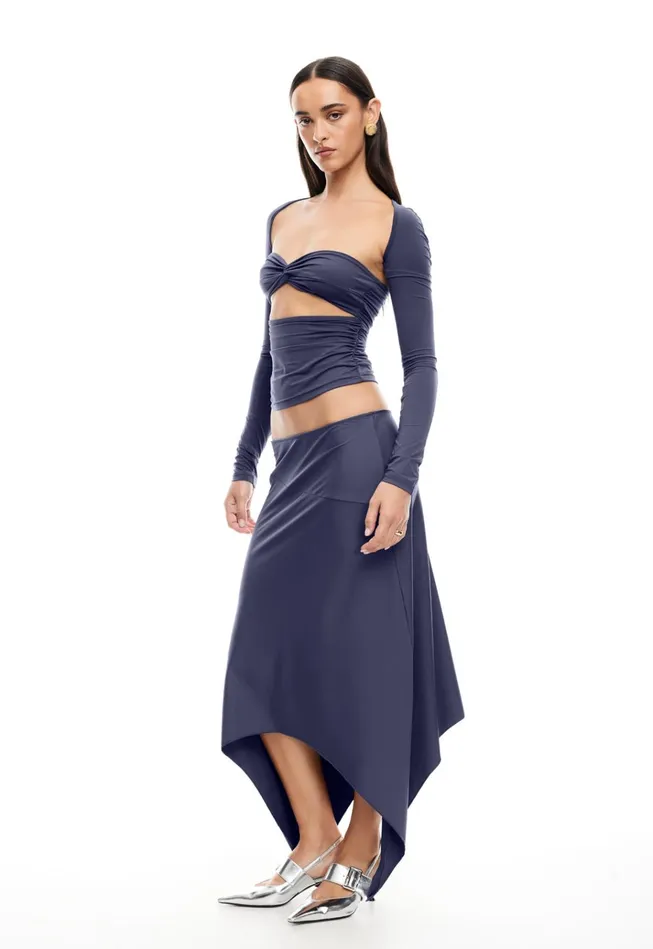 Women Lioness Fashion Skirts CHERIE MIDI SKIRT Mineral Women Lioness Fashion Skirts CHERIE MIDI SKIRT Mineral