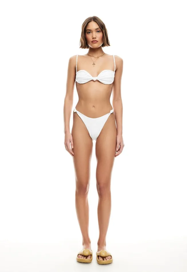 Women Lioness Fashion Swim NAOMI KNOT BOTTOM Porcelain