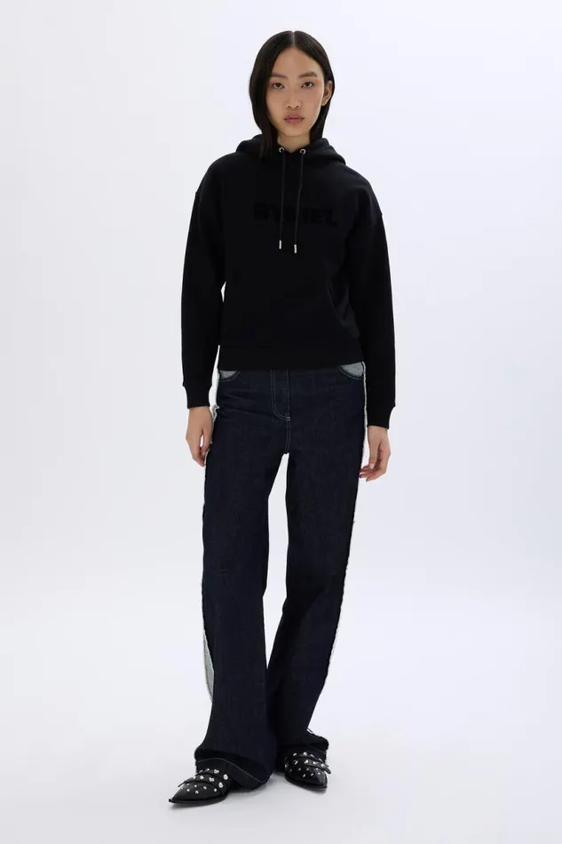 Women Longsleeved Hoodie Black Black Sonia Rykiel Sweatshirts