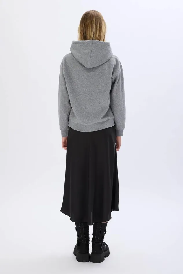 Women Longsleeved Hoodie Grey Black Sonia Rykiel Sweatshirts
