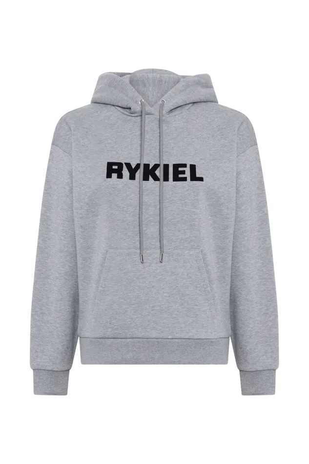 Women Longsleeved Hoodie Grey Black Sonia Rykiel Sweatshirts