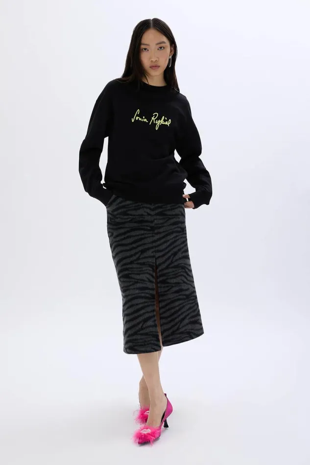 Women Longsleeved Sweatshirt Black Black Sonia Rykiel Sweatshirts
