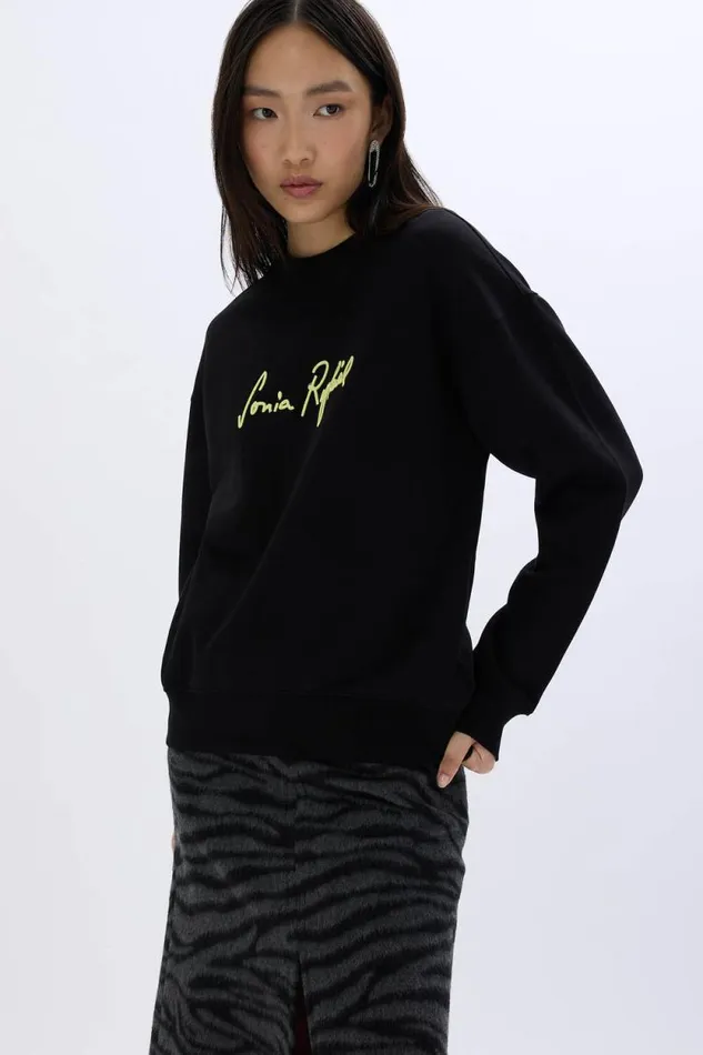 Women Longsleeved Sweatshirt Black Black Sonia Rykiel Sweatshirts