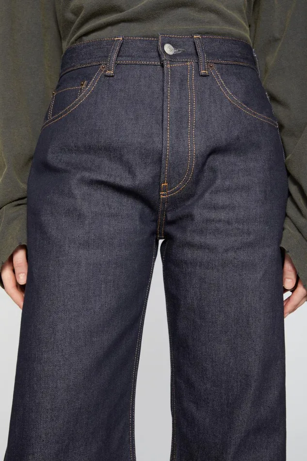 Women Loose Fit Jeans 8211 2021F Indigo Blue Acne Studios Jeans