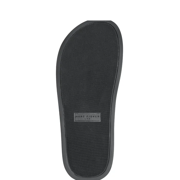Women Marc Fisher Verity Flat Footbed Sandal Black Sandals