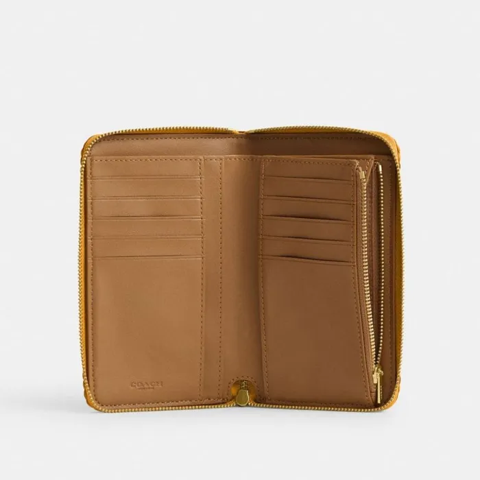Women Medium Zip Around Wallet With Braid Brassbuttercup Coach Large Wallets Women Medium Zip Around Wallet With Braid Brassbuttercup Coach Large Wallets