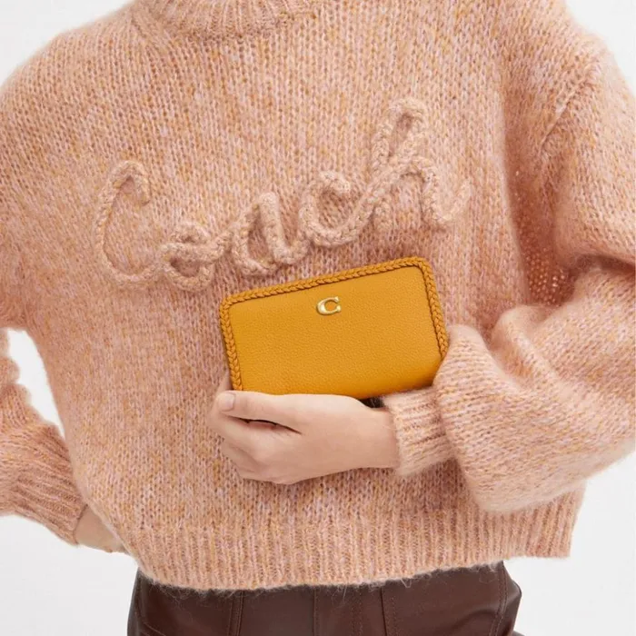 Women Medium Zip Around Wallet With Braid Brassbuttercup Coach Large Wallets Women Medium Zip Around Wallet With Braid Brassbuttercup Coach Large Wallets